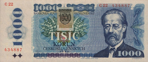 1000 korun s kolkom