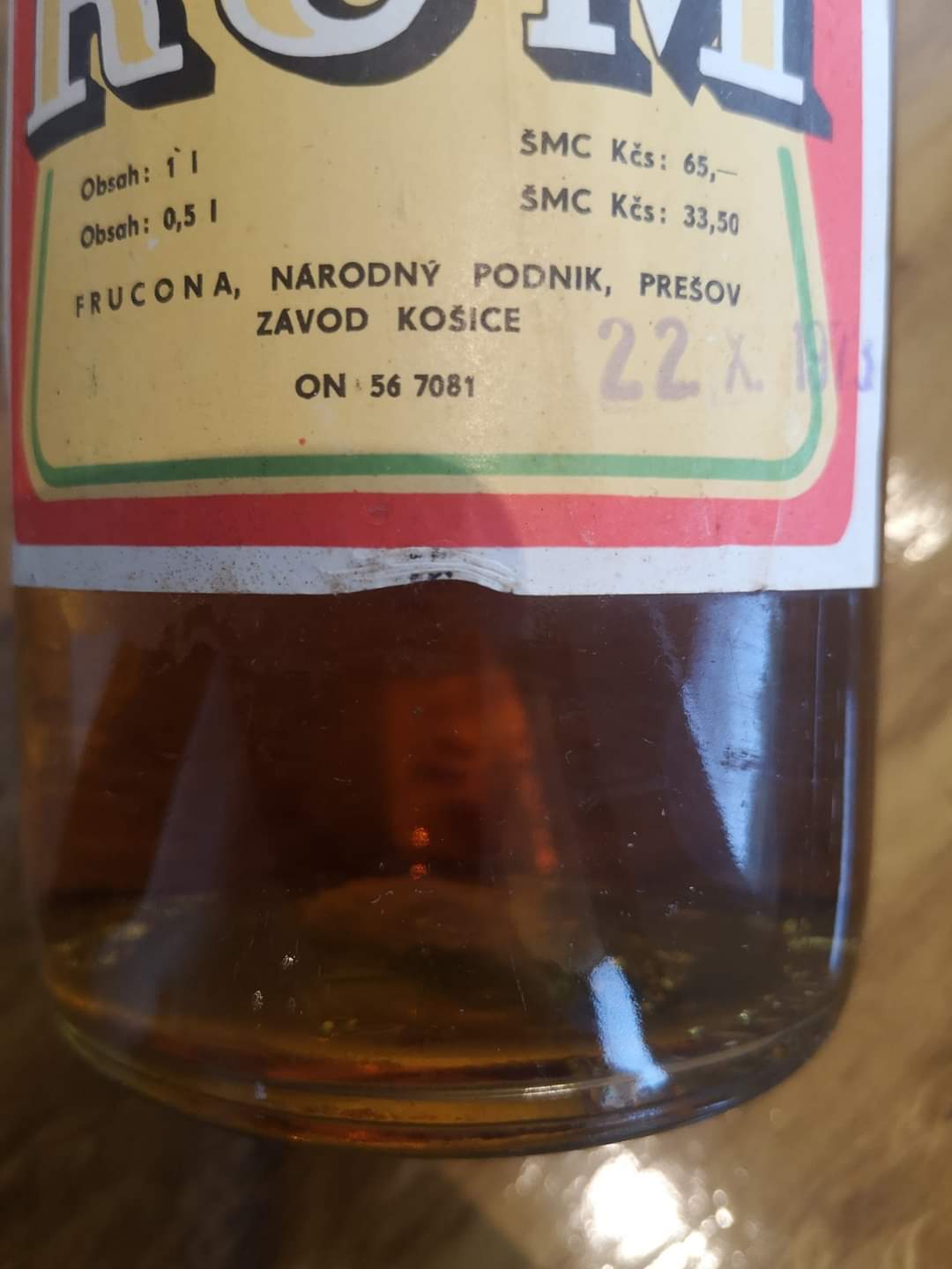 Retro potraviny rum